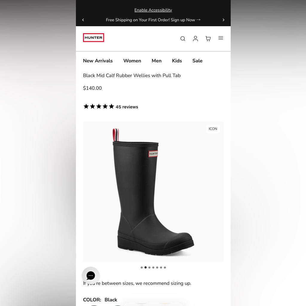 Hunter Black Womans Play Tall Boots Sz 9 New In Box !!